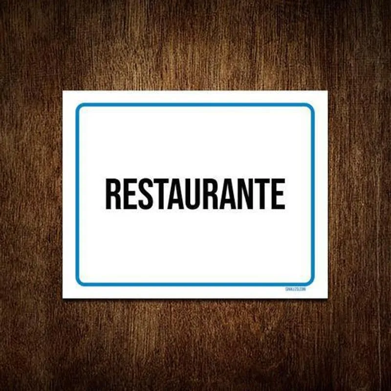 Kit 10 Placas Ambiente Sinalização Setor Restaurante