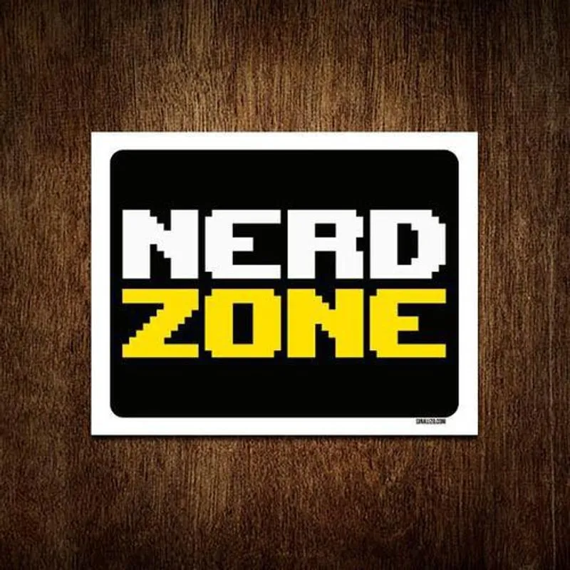 Kit 10 Placas Decorativa - Nerd Zone