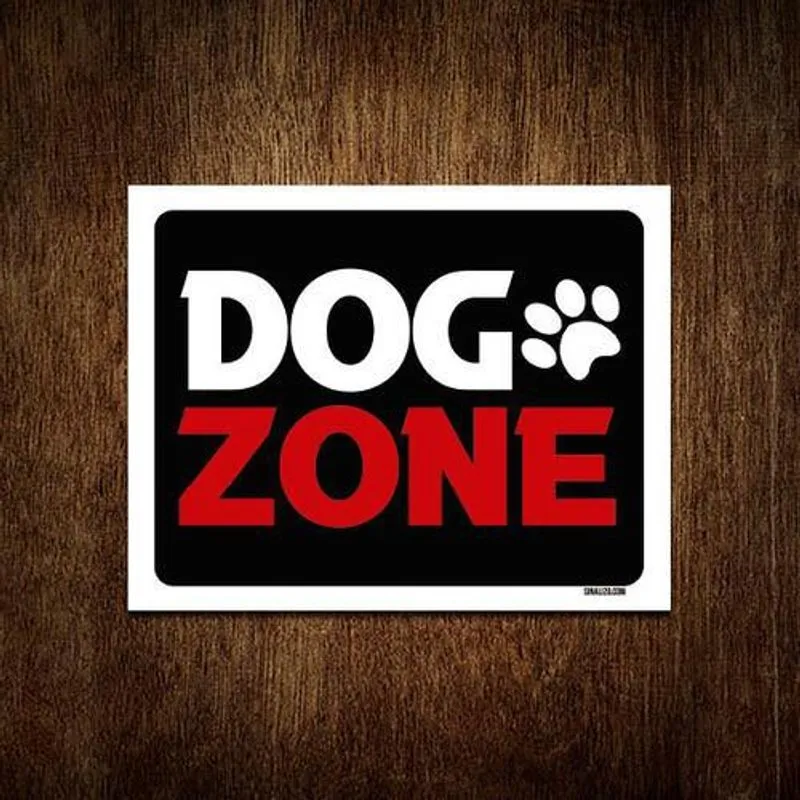Kit 3 Placas Decorativa Dog Zone Patinha