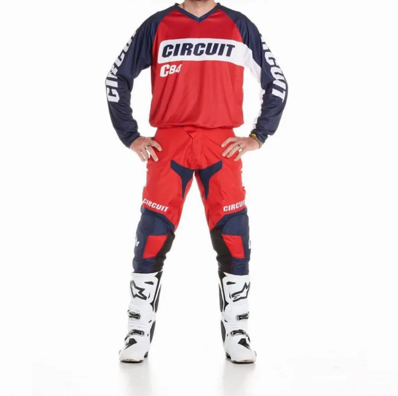 Conjunto Motocross Calça 38 Camisa P CIRCUIT MAREA Vermelho
