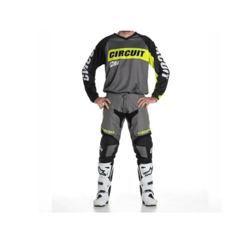 Conjunto Motocross Calça 36 Camisa P CIRCUIT MAREA Cinza/ Am