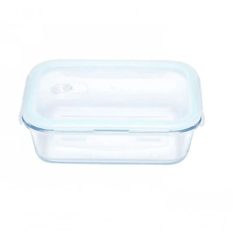 Pote De Vidro Hermético Retangular Com Tampa 1 Litro - Lyor