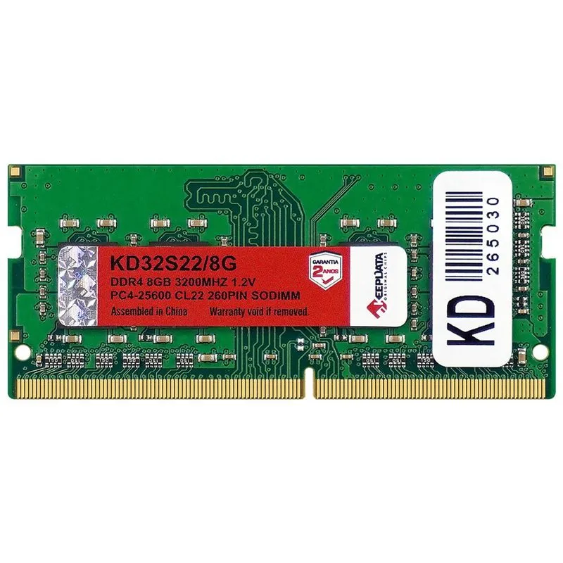 Memória Ram Keepdata Kd32s22/8g 8gb Ddr4 3200mhz Sodimm Para Notebook Pc Laptop Alta Performance Upgrade Velocidade 1.2v Cl22