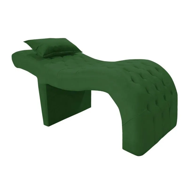 Maca Estetica Estofada Capitone Suede Verde - Lares Decor