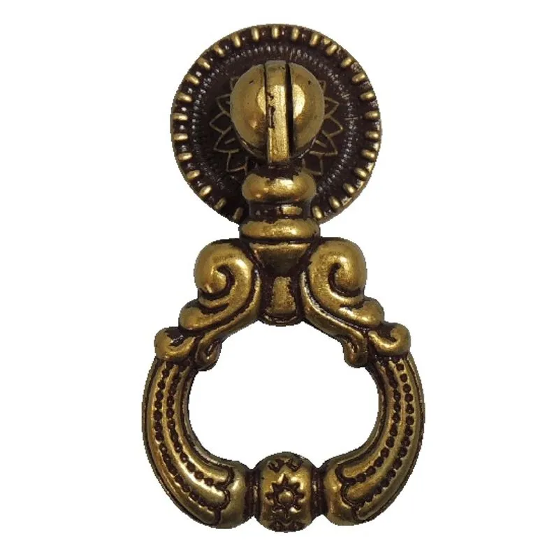 Puxador Para Móveis Colonial 31x57mm Dourado Antigo C172 il