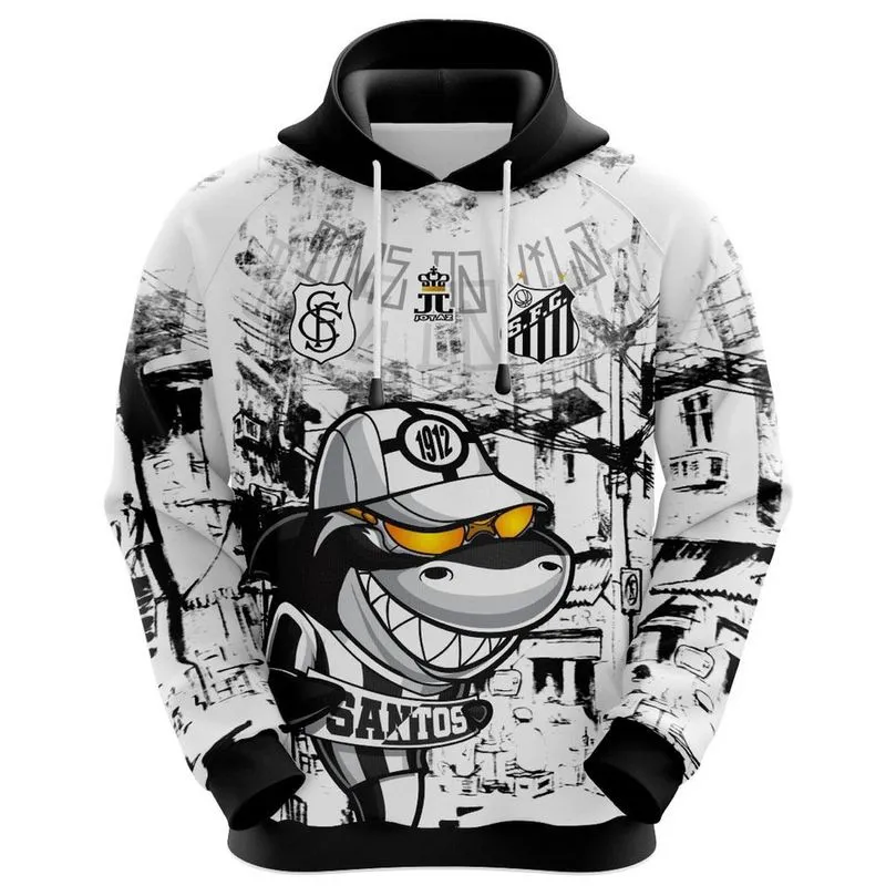 Blusa do Santos com capuz - Time da Vila - Produto Oficial - Masculino