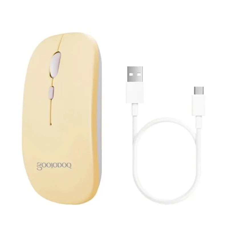 Ratón De Escritorio Recargável Bluetooth Goojodoq 11blackgre