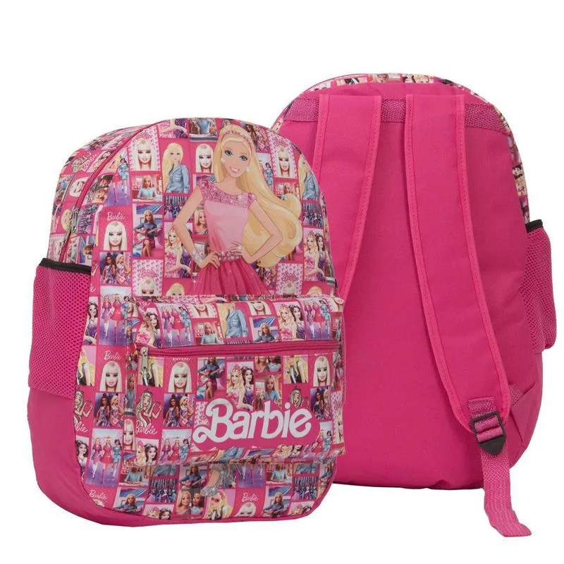 Mochila Infantil Feminina Barbie Costas Juvenil Passeio Rosa