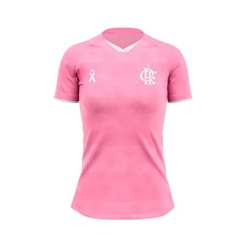 Camisa Flamengo Feminina Azálea Outubro Rosa 22 Braziline M