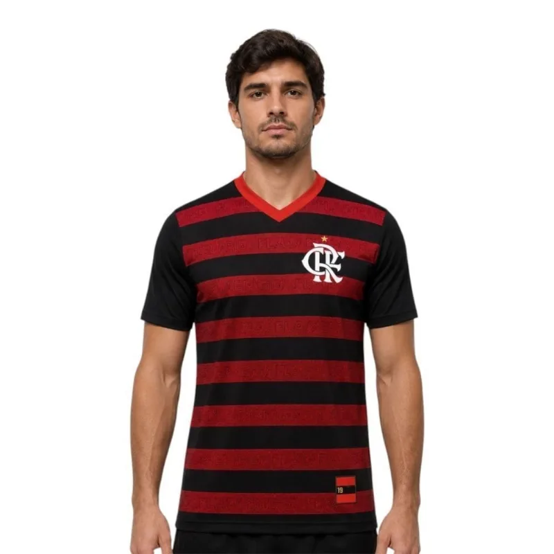 Camisa Braziline Flamengo Nineteen Masculina M / Preto e Vermelho
