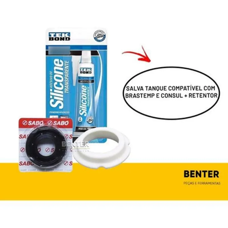 Salva Tanque Compatível Brastemp E Consul + Retentor + Cola