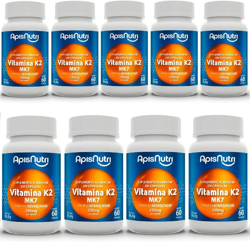 Vitamina K2 Mk7 130Mcg 9X 60Cápsulas 200% Max.1/Dia