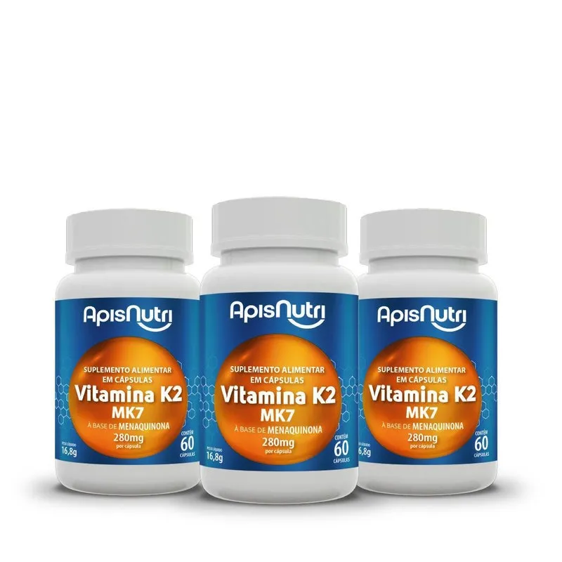 Vitamina K2 Mk7 130Mcg 3X 60 Cápsulas 200% Max.1/Dia