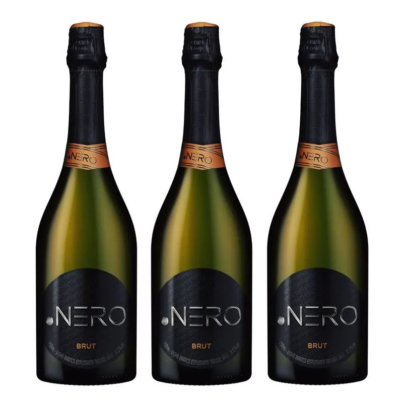 Kit 03 Unidades Espumante Ponto Nero Cult Brut 750ml