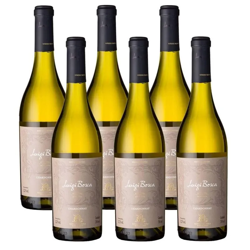Kit 06 Unidades Vinho Luigi Bosca Chardonnay 750ml