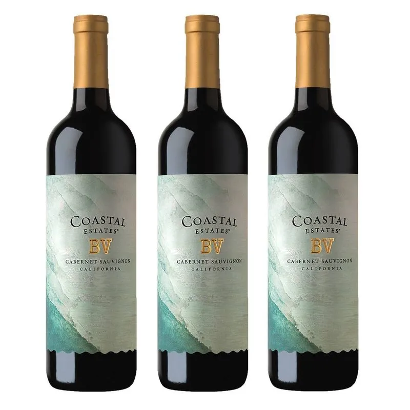 Kit 03 Un. Vinho Bv Coastal Estates Cabernet Sauvignon 750ml