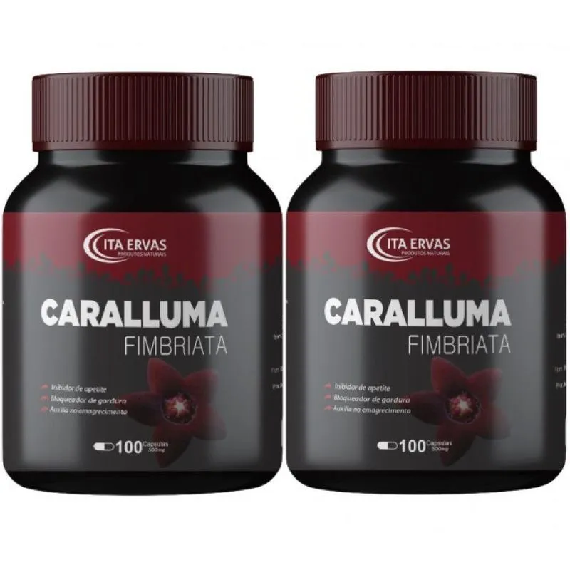 2 Potes Caralluma Emagrecedor 500mg Itaervas 100 Cápsulas