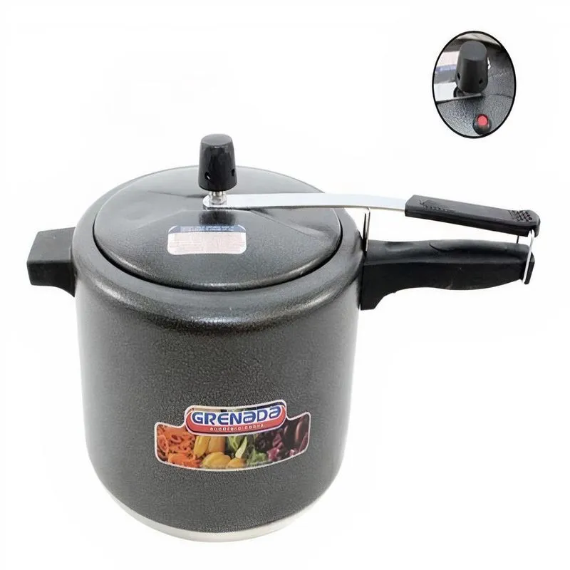 Panela De Pressão 7 Litros Preta Craqueada Preto
