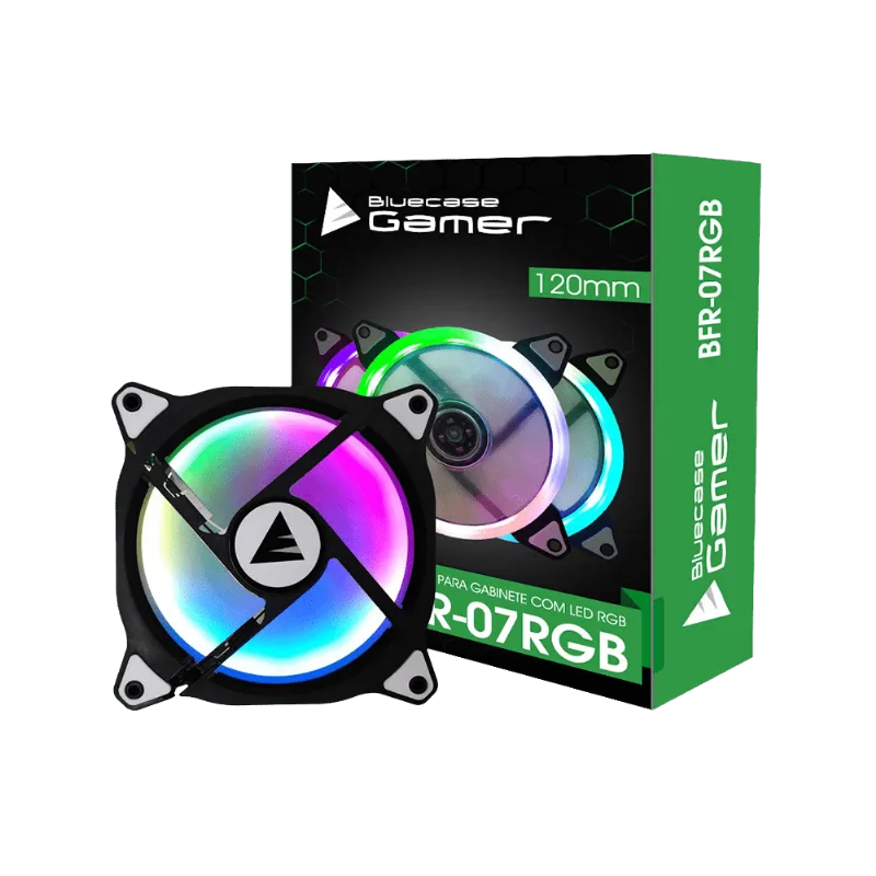 Cooler Fan Bluecase Ring BFR-07RGB, RGB Automático, 12CM - BFR07RGBCASE