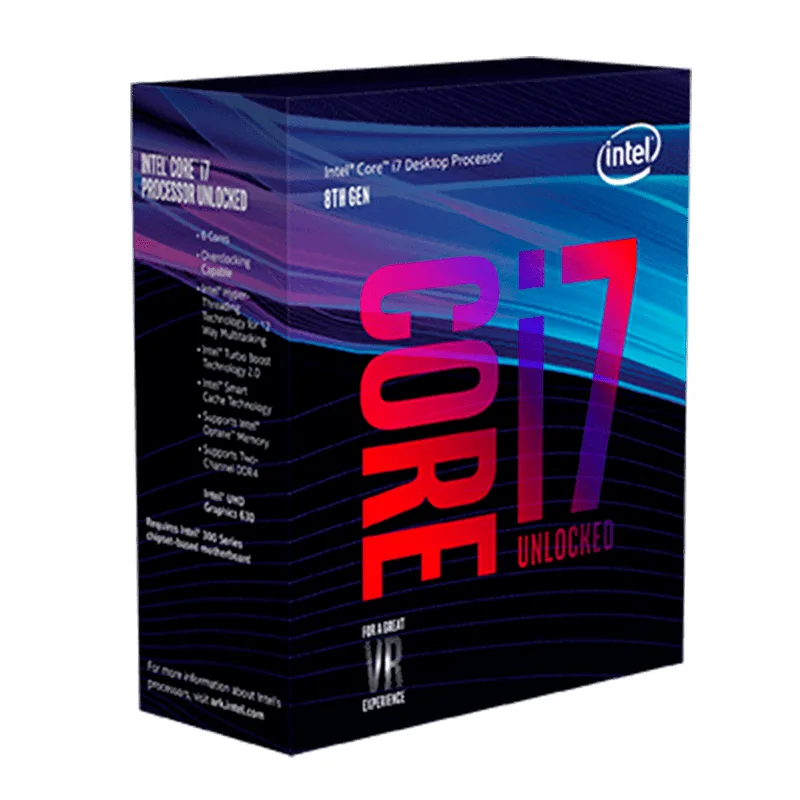 Processador Intel Core i7-8700K Coffee Lake LGA1151 Cache 12MB 3.7GHZ (4.7GHZ MAX TURBO) UHD Graphics 630 - BX80684I78700K