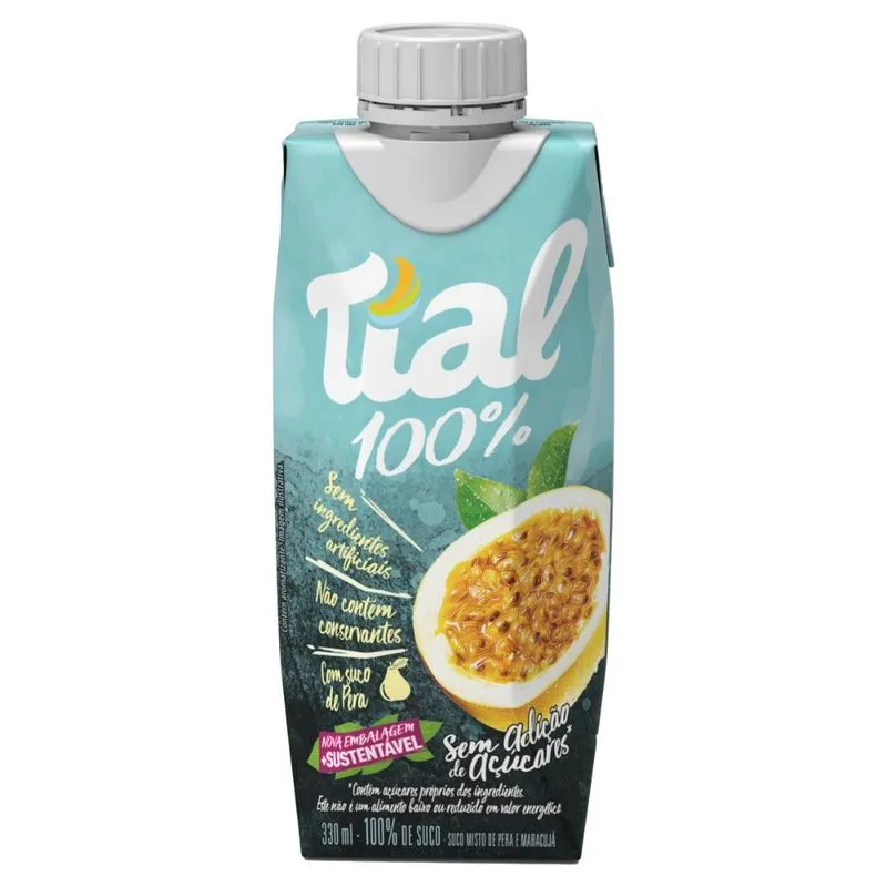 Suco Tial 100% Maracujá E Pera 330ml