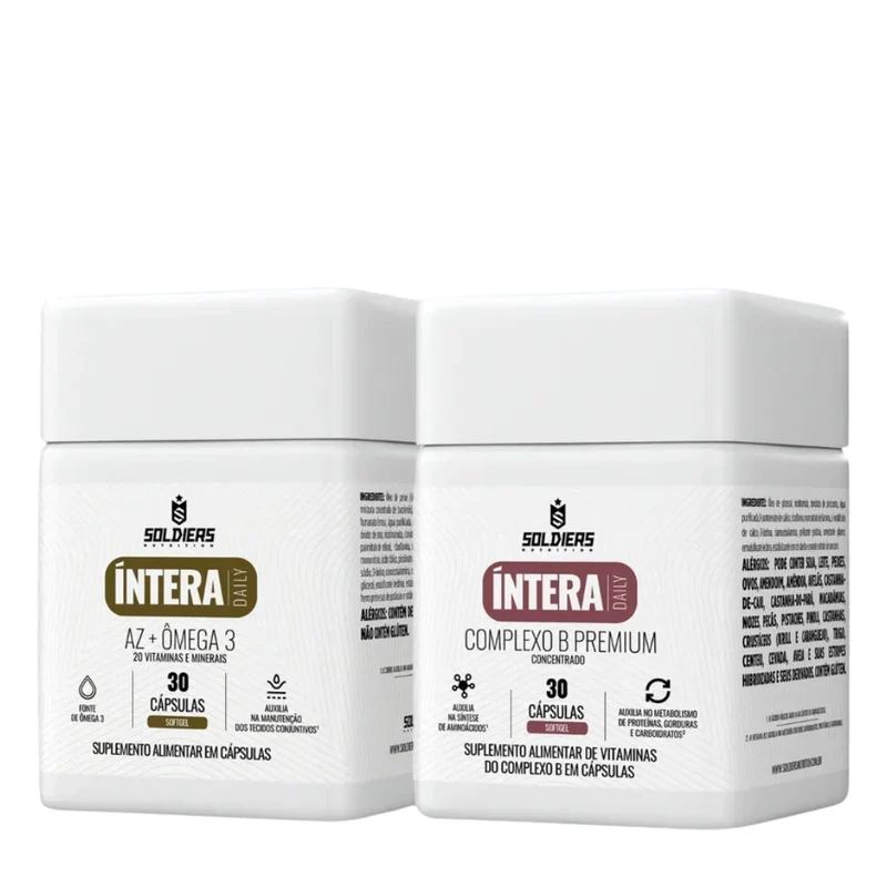 Kit Multivitamínico AZ com Ômega 3 30 Caps + Complexo B 30 Caps - Íntera Daily