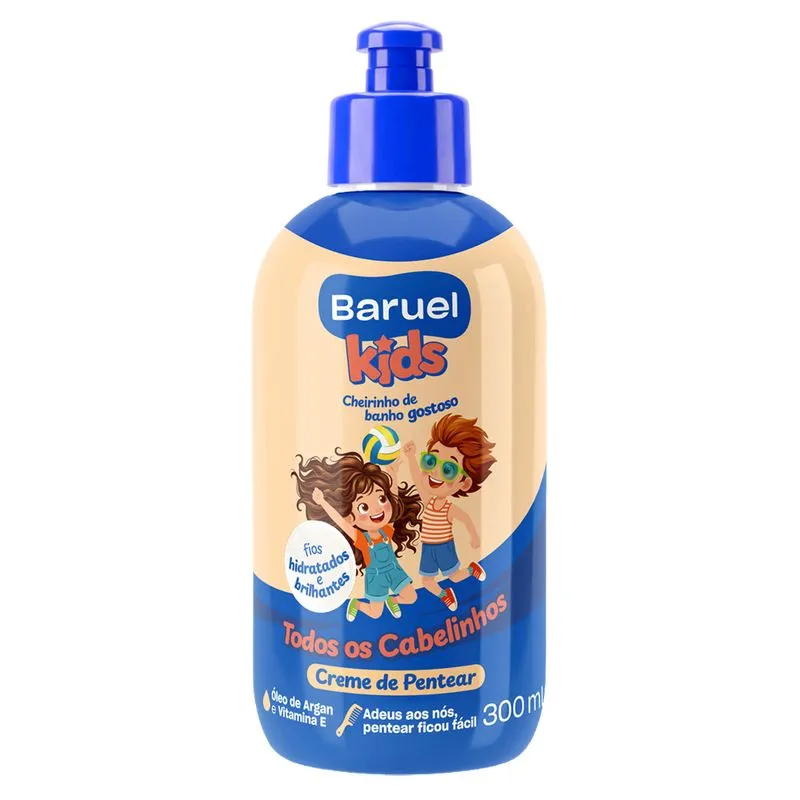 Creme de Pentear Infantil Baruel Kids Todos os Cabelinhos 300ml