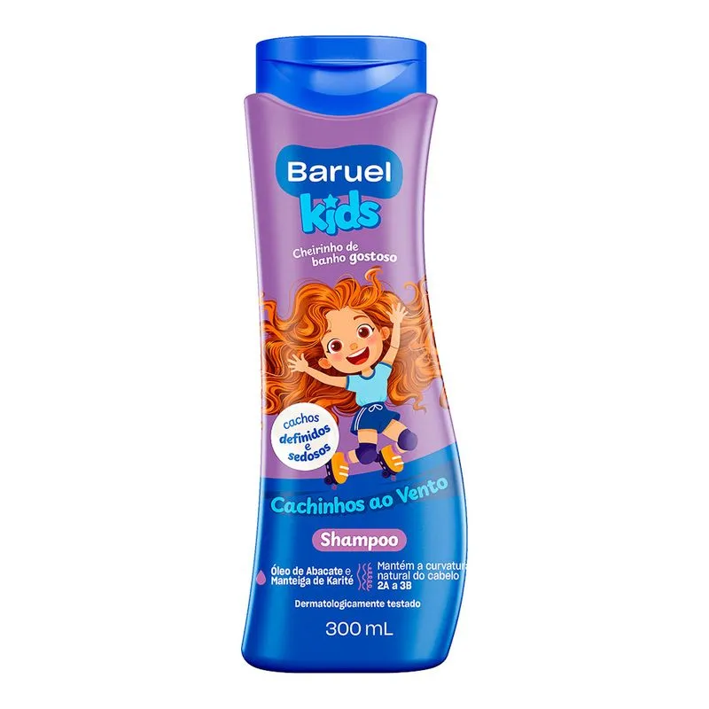 Shampoo Baruel Kids Cachinhos ao Vento 300ml
