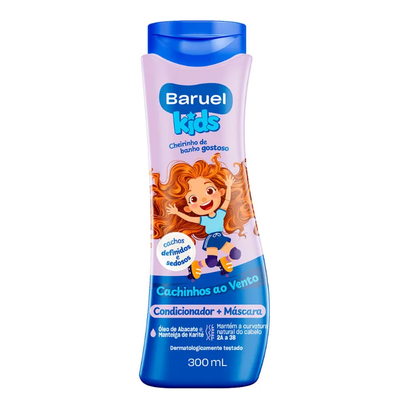 Condicionador e Máscara Baruel Kids Cachinhos ao Vento 300ml