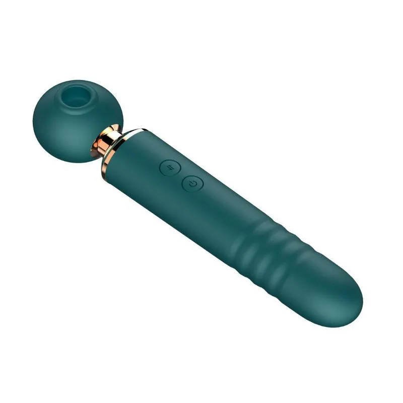 Varinha Mágica Vibrador 3 Em 1 - Verde