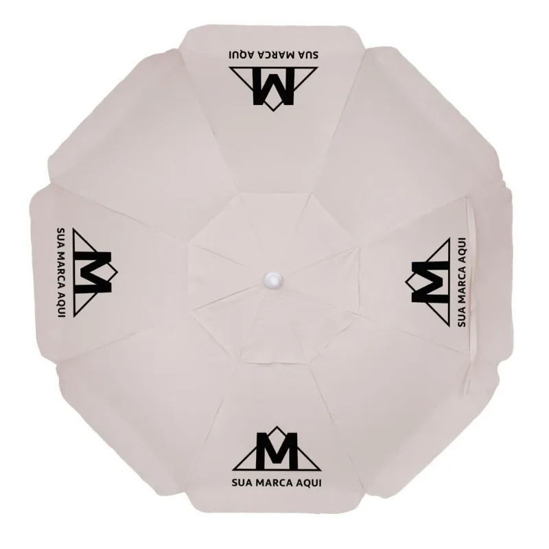 Guarda Sol Bagum Madeira Bege 2m Promocional
