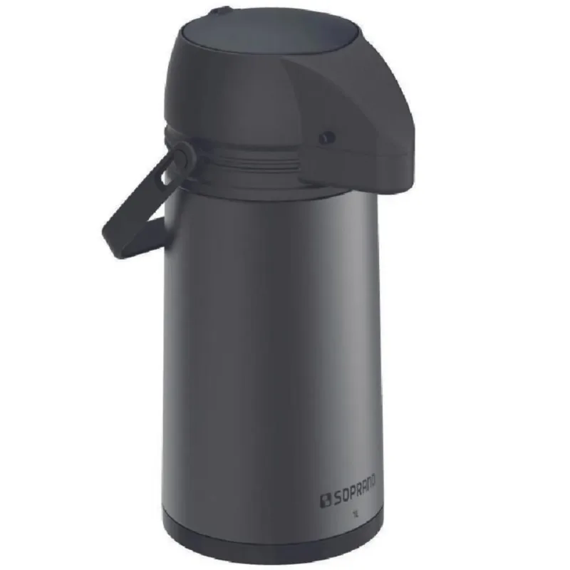 Garrafa Térmica De Inox 1l Single Soprano Preto
