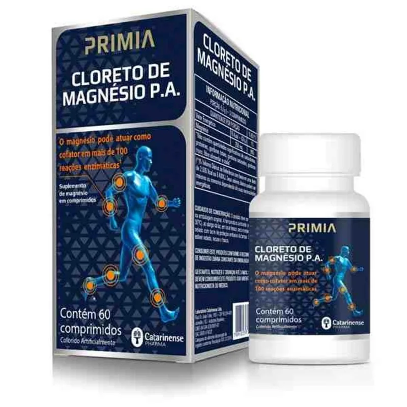 Primia Cloreto de Magnésio P A 60 Comprimidos PRIMIA CLORETO DE MAGNESIO P A 60CP