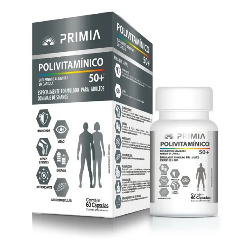 Primia Polivitamínico Senior 50+ 60 Cápsulas PRIMIA SENIOR 60CAP
