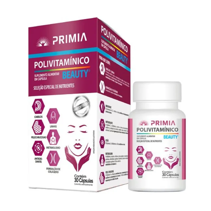 Primia Polivitamínico Beauty 30 Cápsulas PRIMIA BEAUTY 30CAP