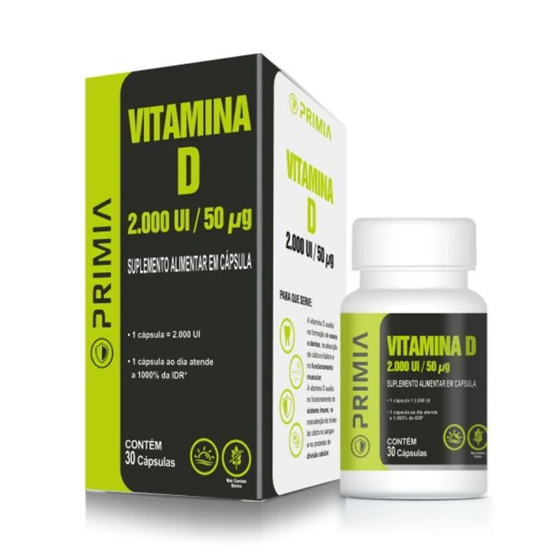 Vitamina D Primia 2 000UI 30 Cápsulas PRIMIA VITAMINA D 2000UI 30CAP