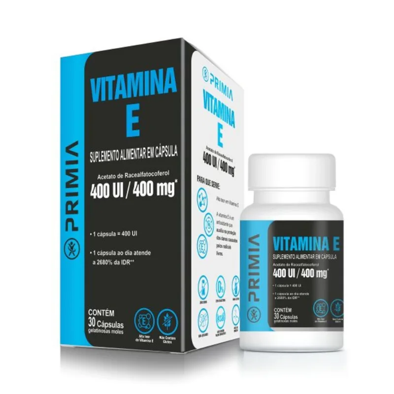 Primia Vitamina E 400mg 30 Cápsulas PRIMIA VITAMINA E 400MG 30CAP