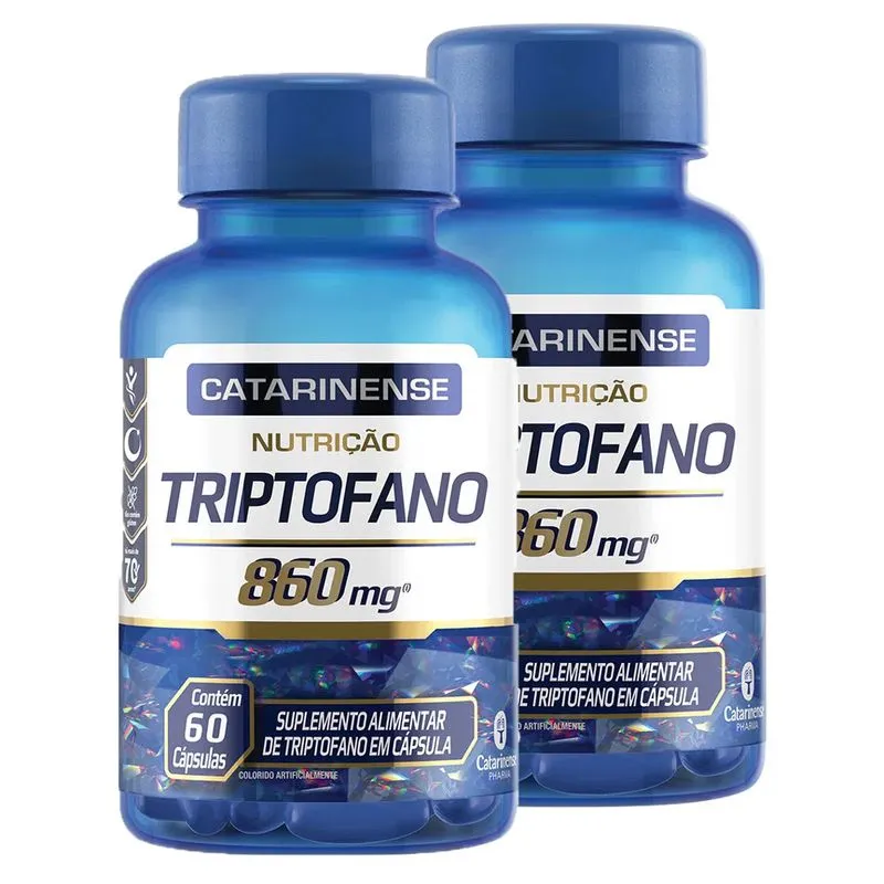 Kit 2 Triptofano 860mg Catarinense com 60 Cápsulas