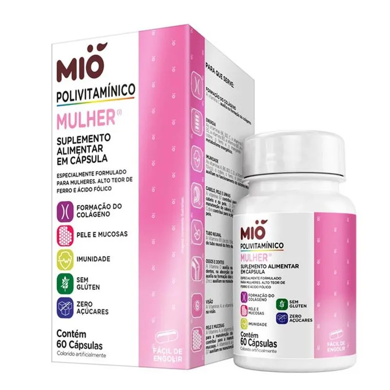 Kit 2 Polivitamínico Mulher Mió 60 Cápsulas