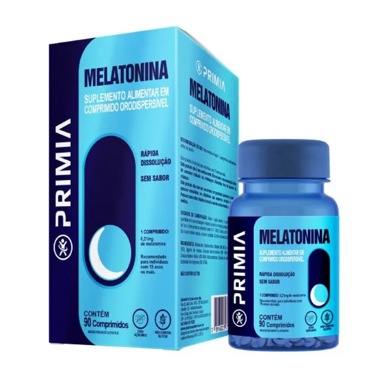 Suplemento Alimentar Melatonina Primia Orodispersível 90 Comprimidos PRIMIA MELATONINA 90CP