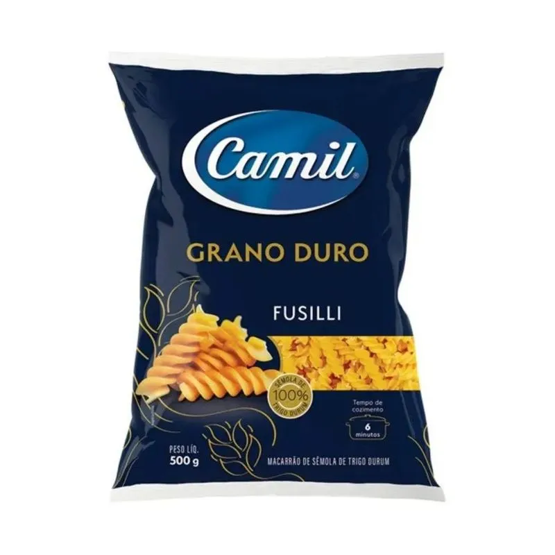 Macarrão Grano Duro Camil Fusilli Sêmola 500g