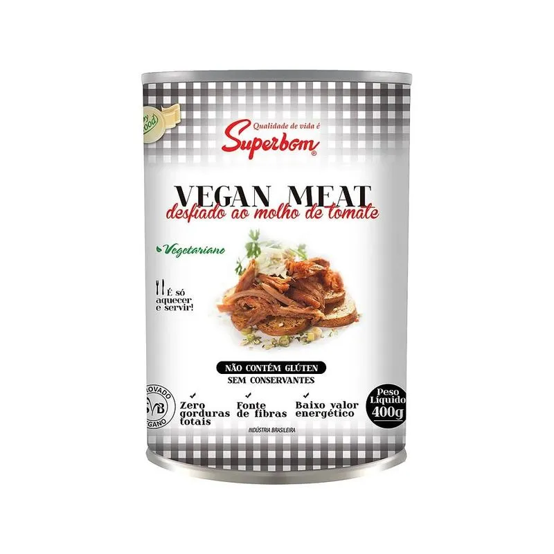 Molho de Tomate Vegano Vegan Meat Superbom 400 g