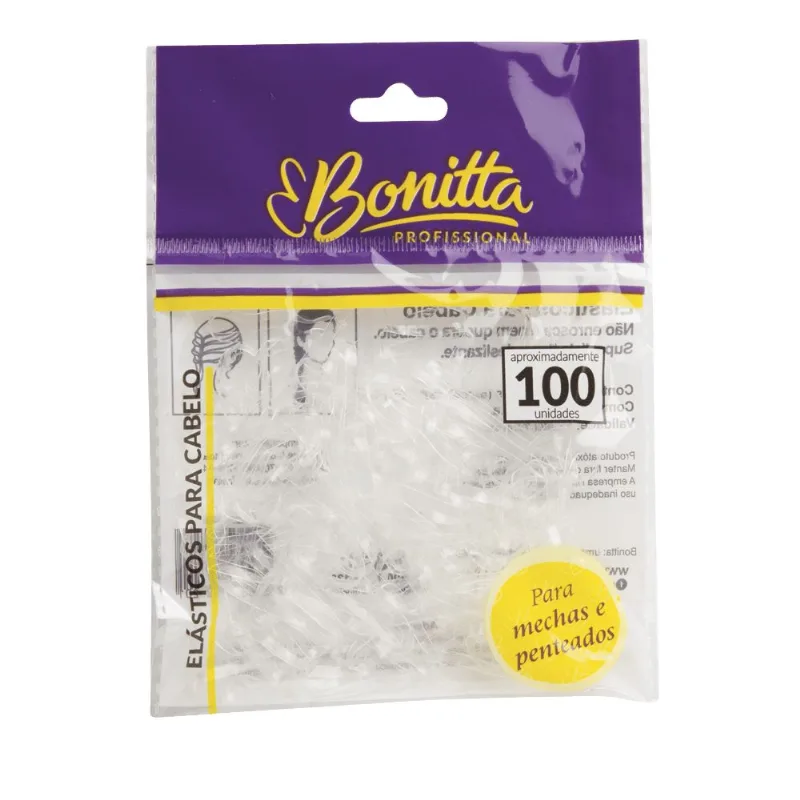 Elásticos Bonitta Transparentes com 100un 592Bt