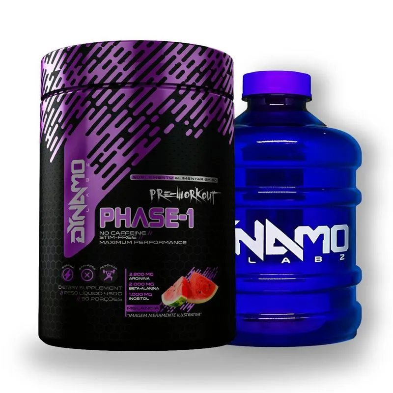 Pré Treino Phase-1 450g + Galão 1 Lt Dynamo Labz