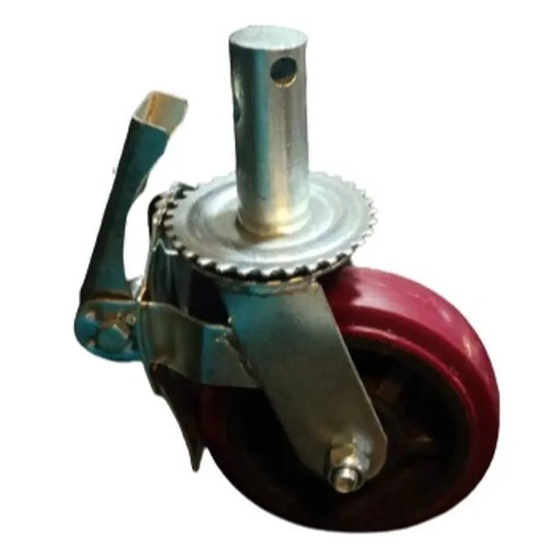 Roda Para Andaime 6'' Pu, Kit 4 Unidades