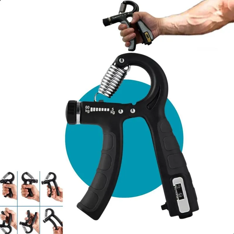 Hand Grip Com Contador Treinos - Regulagem De Peso Até 60kg