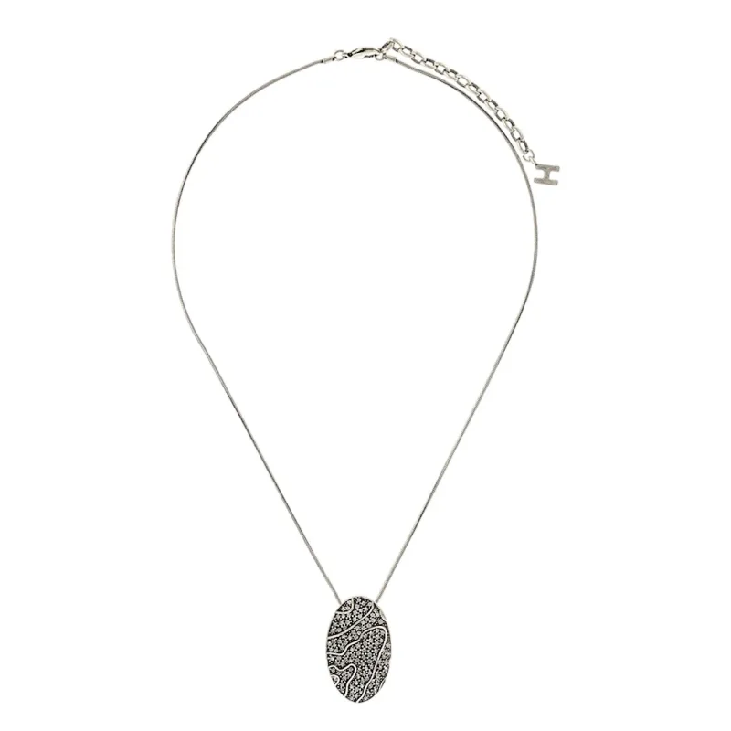 Colar Curto Animal Print Prata Boho