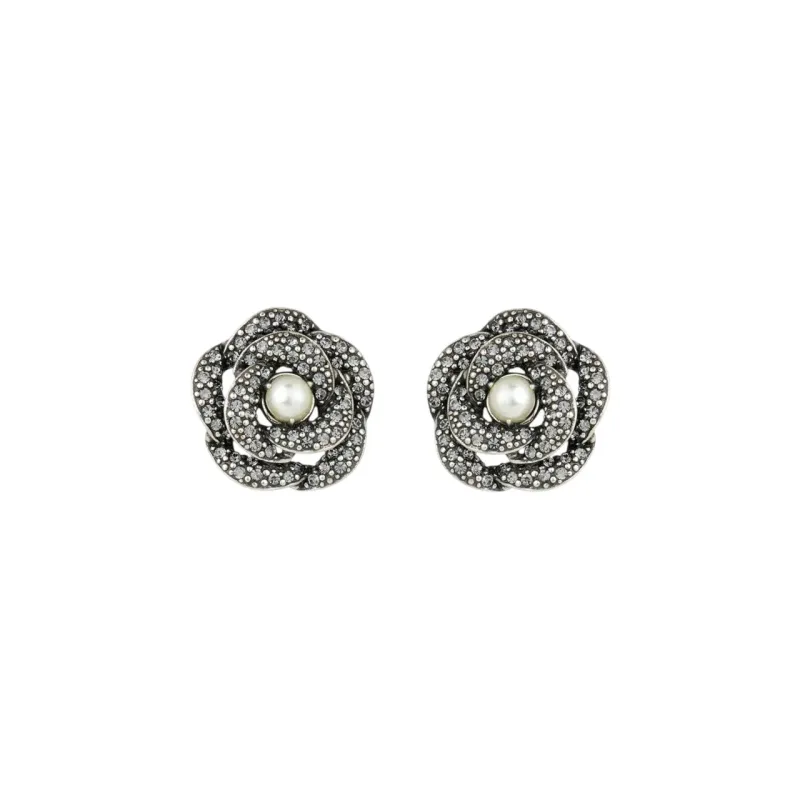 Brinco Pérola Camélia Prata Boho