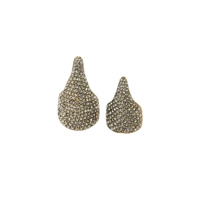 Kit de Anéis Blue Strass Ouro Vintage