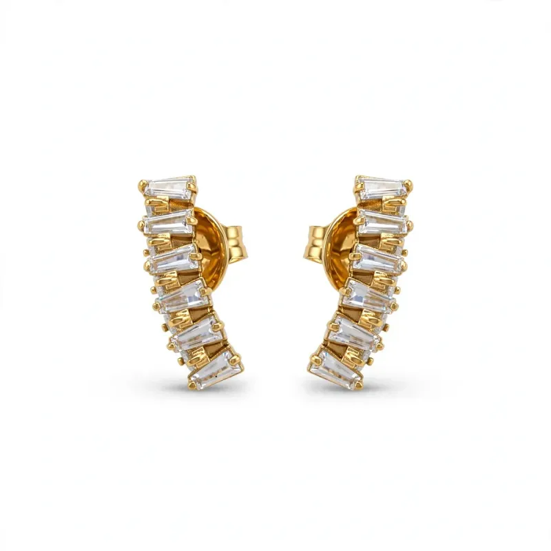 Brinco Jazz Claudia Arbex Ouro Vintage